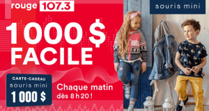 Gagnez chaque jour 1 000 $ chez Souris Mini